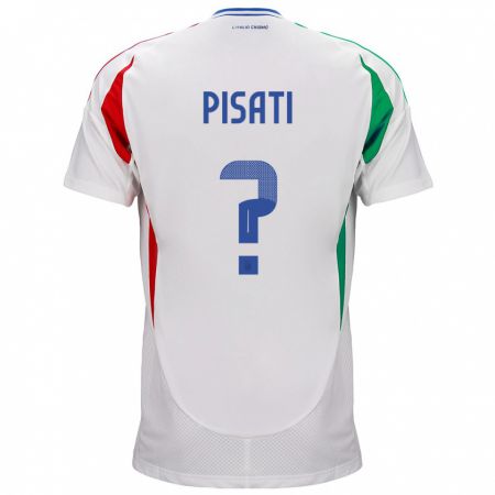 Kandiny Damen Italien Samuele Pisati #0 Weiß Auswärtstrikot Trikot 24-26 T-Shirt