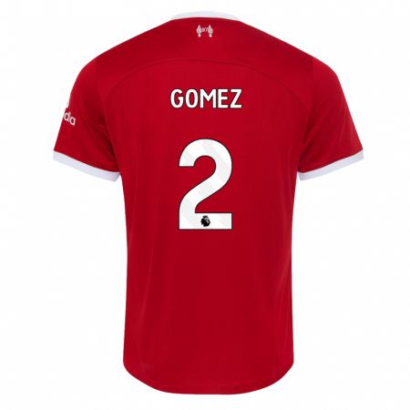 Kandiny Kinder Joe Gomez #2 Rot Heimtrikot Trikot 2023/24 T-Shirt