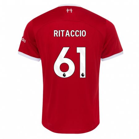 Kandiny Kinder Matteo Ritaccio #61 Rot Heimtrikot Trikot 2023/24 T-Shirt
