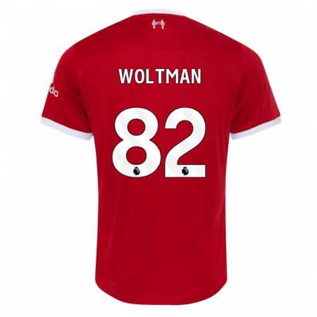 Kandiny Kinder Max Woltman #82 Rot Heimtrikot Trikot 2023/24 T-Shirt