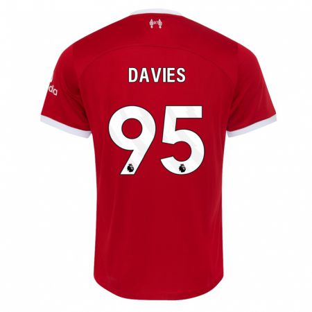Kandiny Kinder Harvey Davies #95 Rot Heimtrikot Trikot 2023/24 T-Shirt