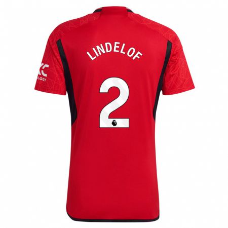 Kandiny Kinder Victor Lindelöf #2 Rot Heimtrikot Trikot 2023/24 T-Shirt