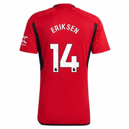 Kandiny Kinder Christian Eriksen #14 Rot Heimtrikot Trikot 2023/24 T-Shirt