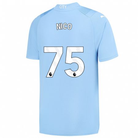 Kandiny Kinder Nico O'reilly #75 Hellblau Heimtrikot Trikot 2023/24 T-Shirt