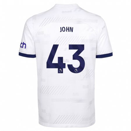 Kandiny Kinder Nile John #43 Weiß Heimtrikot Trikot 2023/24 T-Shirt