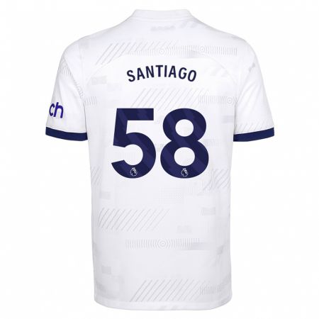 Kandiny Kinder Yago Santiago #58 Weiß Heimtrikot Trikot 2023/24 T-Shirt