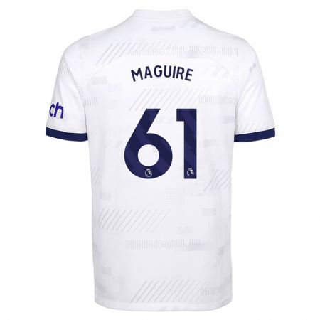 Kandiny Kinder Aaron Maguire #61 Weiß Heimtrikot Trikot 2023/24 T-Shirt