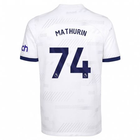 Kandiny Kinder Roshaun Mathurin #74 Weiß Heimtrikot Trikot 2023/24 T-Shirt