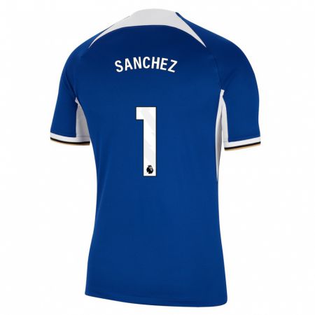 Kandiny Kinder Robert Sánchez #1 Blau Heimtrikot Trikot 2023/24 T-Shirt