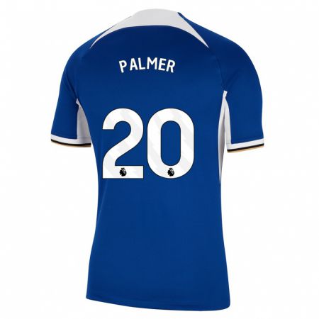Kandiny Kinder Cole Palmer #20 Blau Heimtrikot Trikot 2023/24 T-Shirt