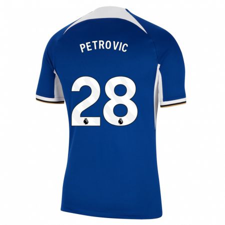 Kandiny Kinder Djordje Petrovic #28 Blau Heimtrikot Trikot 2023/24 T-Shirt