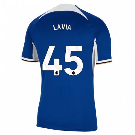 Kandiny Kinder Roméo Lavia #45 Blau Heimtrikot Trikot 2023/24 T-Shirt