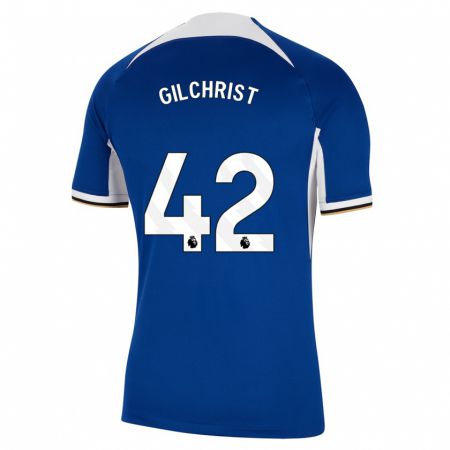 Kandiny Kinder Alfie Gilchrist #42 Blau Heimtrikot Trikot 2023/24 T-Shirt
