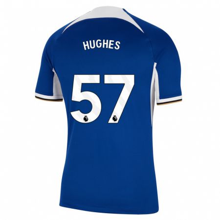 Kandiny Kinder Brodi Hughes #57 Blau Heimtrikot Trikot 2023/24 T-Shirt