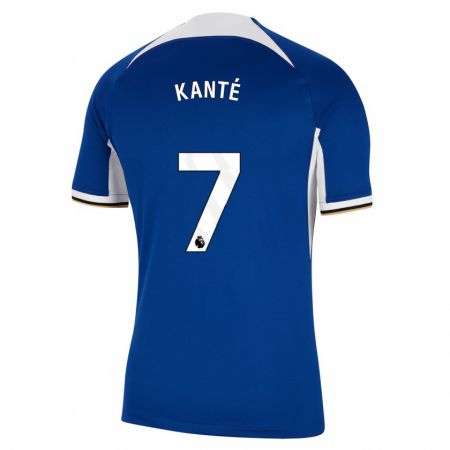 Kandiny Kinder N'golo Kante #7 Blau Heimtrikot Trikot 2023/24 T-Shirt