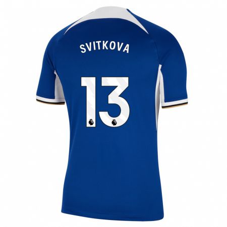 Kandiny Kinder Katerina Svitkova #13 Blau Heimtrikot Trikot 2023/24 T-Shirt