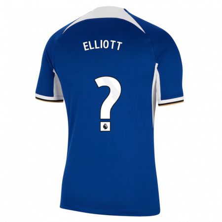 Kandiny Kinder Ben Elliott #0 Blau Heimtrikot Trikot 2023/24 T-Shirt