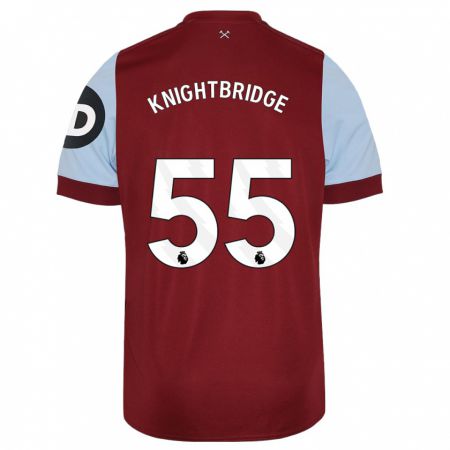 Kandiny Kinder Jacob Knightbridge #55 Kastanienbraun Heimtrikot Trikot 2023/24 T-Shirt