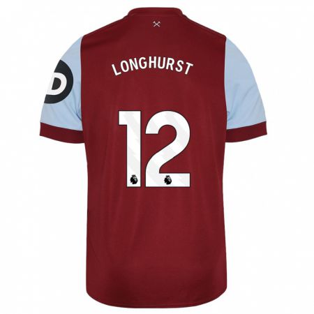 Kandiny Kinder Kate Longhurst #12 Kastanienbraun Heimtrikot Trikot 2023/24 T-Shirt