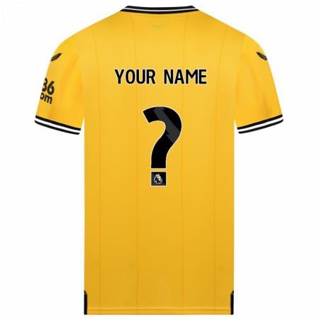 Kandiny Kinder Ihren Namen #0 Gelb Heimtrikot Trikot 2023/24 T-Shirt