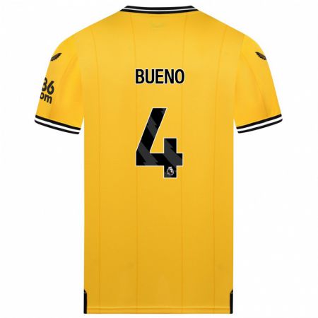 Kandiny Kinder Santiago Bueno #4 Gelb Heimtrikot Trikot 2023/24 T-Shirt