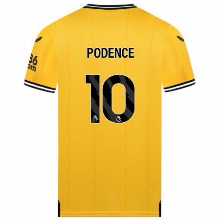 Kandiny Kinder Daniel Podence #10 Gelb Heimtrikot Trikot 2023/24 T-Shirt
