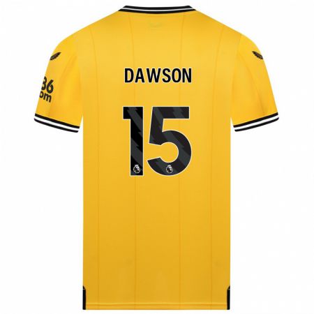 Kandiny Kinder Craig Dawson #15 Gelb Heimtrikot Trikot 2023/24 T-Shirt
