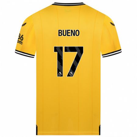 Kandiny Kinder Hugo Bueno #17 Gelb Heimtrikot Trikot 2023/24 T-Shirt