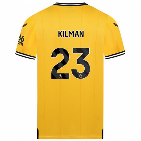Kandiny Kinder Max Kilman #23 Gelb Heimtrikot Trikot 2023/24 T-Shirt