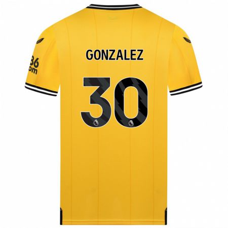 Kandiny Kinder Enso González #30 Gelb Heimtrikot Trikot 2023/24 T-Shirt