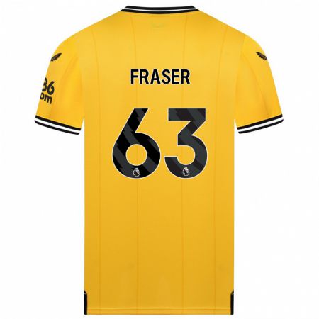 Kandiny Kinder Nathan Fraser #63 Gelb Heimtrikot Trikot 2023/24 T-Shirt
