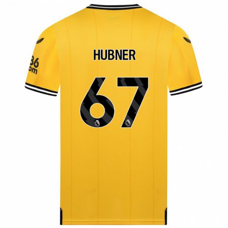 Kandiny Kinder Justin Hubner #67 Gelb Heimtrikot Trikot 2023/24 T-Shirt