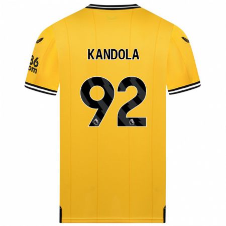Kandiny Kinder Kam Kandola #92 Gelb Heimtrikot Trikot 2023/24 T-Shirt