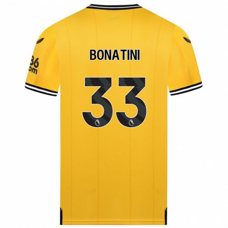 Kandiny Kinder Leo Bonatini #33 Gelb Heimtrikot Trikot 2023/24 T-Shirt