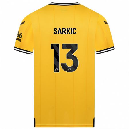 Kandiny Kinder Matija Sarkic #13 Gelb Heimtrikot Trikot 2023/24 T-Shirt