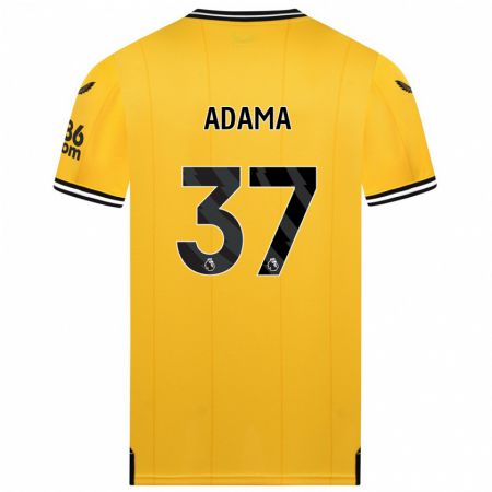 Kandiny Kinder Adama Traore #37 Gelb Heimtrikot Trikot 2023/24 T-Shirt