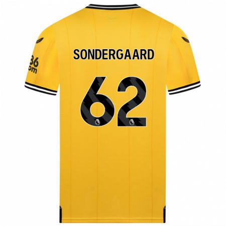 Kandiny Kinder Andreas Sondergaard #62 Gelb Heimtrikot Trikot 2023/24 T-Shirt