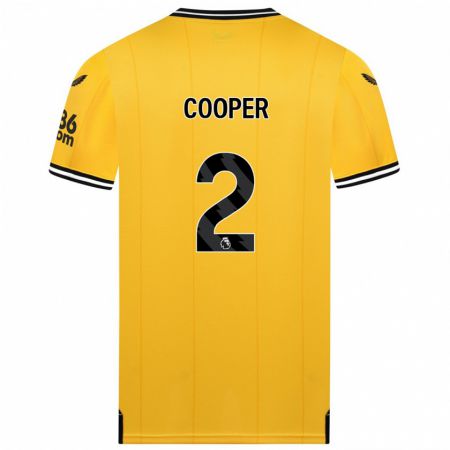 Kandiny Kinder Laura Cooper #2 Gelb Heimtrikot Trikot 2023/24 T-Shirt