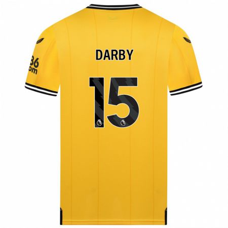 Kandiny Kinder Kelly Darby #15 Gelb Heimtrikot Trikot 2023/24 T-Shirt