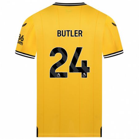 Kandiny Kinder Elli Butler #24 Gelb Heimtrikot Trikot 2023/24 T-Shirt