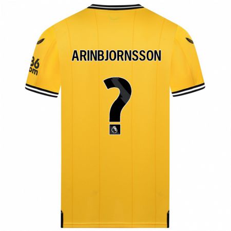 Kandiny Kinder Palmi Arinbjornsson #0 Gelb Heimtrikot Trikot 2023/24 T-Shirt