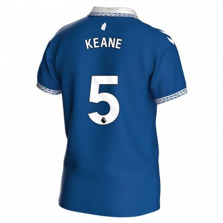 Kandiny Kinder Michael Keane #5 Königsblau Heimtrikot Trikot 2023/24 T-Shirt