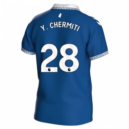 Kandiny Kinder Chermiti #28 Königsblau Heimtrikot Trikot 2023/24 T-Shirt