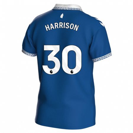 Kandiny Kinder Jack Harrison #30 Königsblau Heimtrikot Trikot 2023/24 T-Shirt