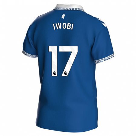 Kandiny Kinder Alex Iwobi #17 Königsblau Heimtrikot Trikot 2023/24 T-Shirt