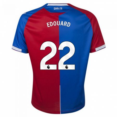 Kandiny Kinder Odsonne Edouard #22 Rot Blau Heimtrikot Trikot 2023/24 T-Shirt