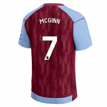 Kandiny Kinder John Mcginn #7 Weinrotblau Heimtrikot Trikot 2023/24 T-Shirt