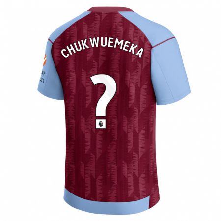 Kandiny Kinder Caleb Chukwuemeka #0 Weinrotblau Heimtrikot Trikot 2023/24 T-Shirt