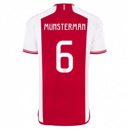 Kandiny Kinder Marthe Munsterman #6 Rot-Weiss Heimtrikot Trikot 2023/24 T-Shirt
