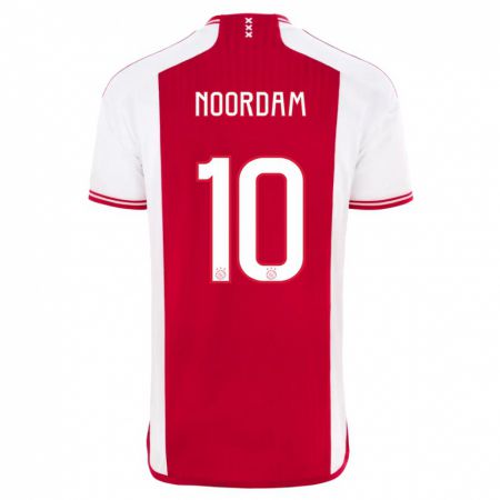 Kandiny Kinder Nadine Noordam #10 Rot-Weiss Heimtrikot Trikot 2023/24 T-Shirt